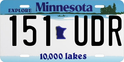 MN license plate 151UDR