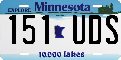 MN license plate 151UDS