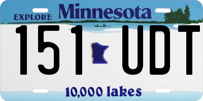 MN license plate 151UDT