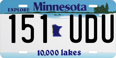 MN license plate 151UDU