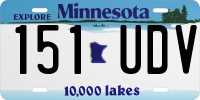 MN license plate 151UDV