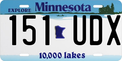 MN license plate 151UDX