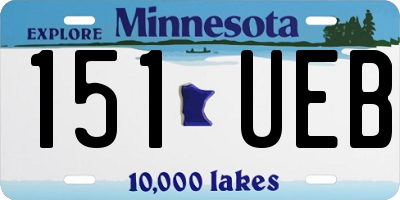 MN license plate 151UEB