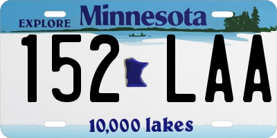 MN license plate 152LAA