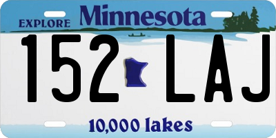 MN license plate 152LAJ