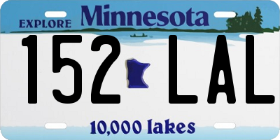 MN license plate 152LAL