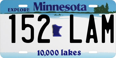 MN license plate 152LAM
