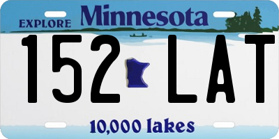 MN license plate 152LAT