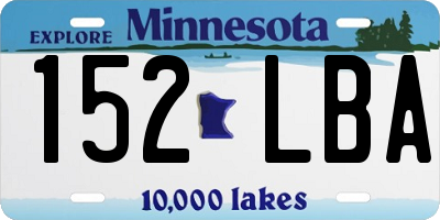 MN license plate 152LBA
