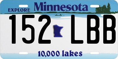 MN license plate 152LBB