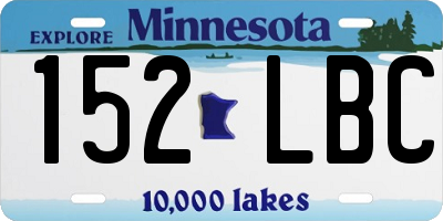 MN license plate 152LBC