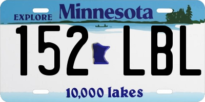MN license plate 152LBL