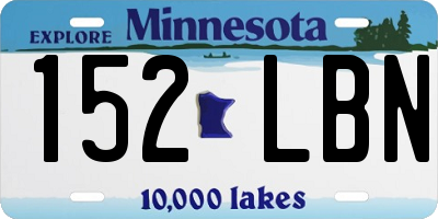 MN license plate 152LBN