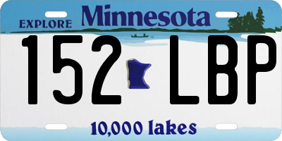 MN license plate 152LBP