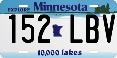 MN license plate 152LBV