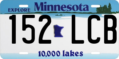 MN license plate 152LCB