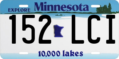 MN license plate 152LCI