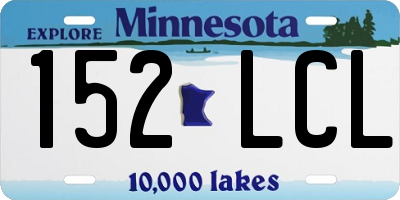 MN license plate 152LCL