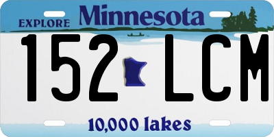 MN license plate 152LCM