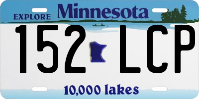MN license plate 152LCP