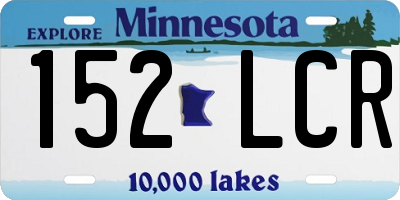 MN license plate 152LCR