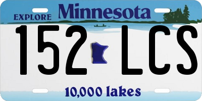 MN license plate 152LCS