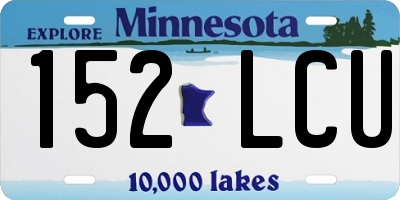 MN license plate 152LCU