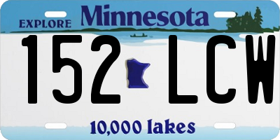 MN license plate 152LCW