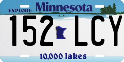 MN license plate 152LCY
