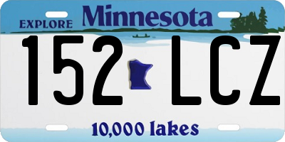 MN license plate 152LCZ