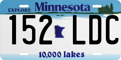 MN license plate 152LDC