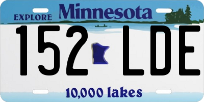 MN license plate 152LDE