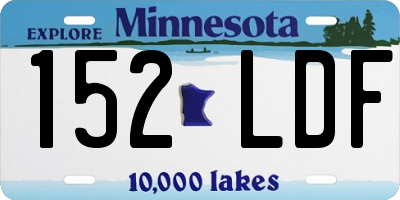 MN license plate 152LDF