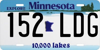 MN license plate 152LDG