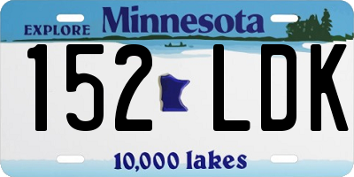 MN license plate 152LDK