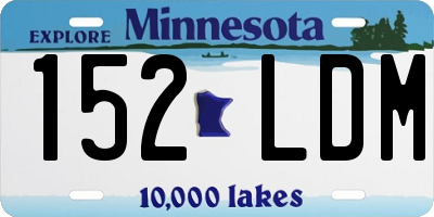 MN license plate 152LDM