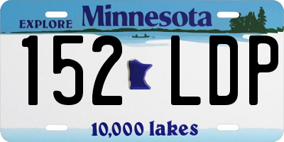 MN license plate 152LDP