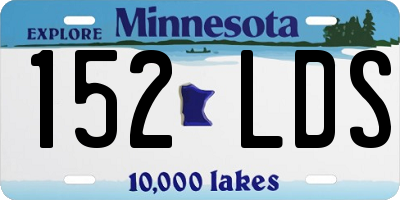 MN license plate 152LDS