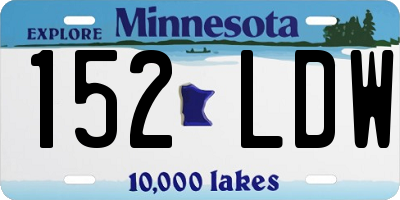 MN license plate 152LDW