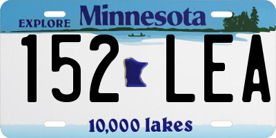 MN license plate 152LEA