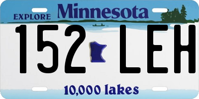 MN license plate 152LEH