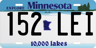 MN license plate 152LEI