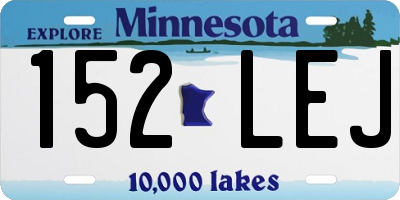 MN license plate 152LEJ