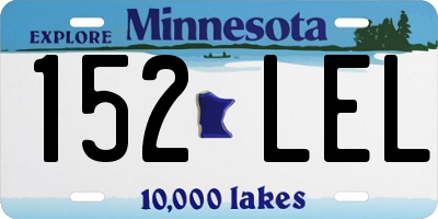 MN license plate 152LEL