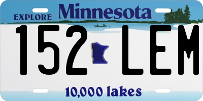MN license plate 152LEM
