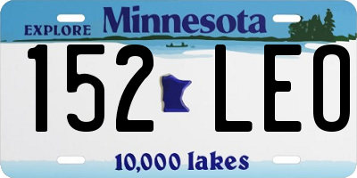 MN license plate 152LEO