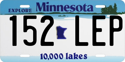 MN license plate 152LEP
