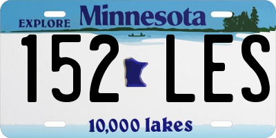 MN license plate 152LES