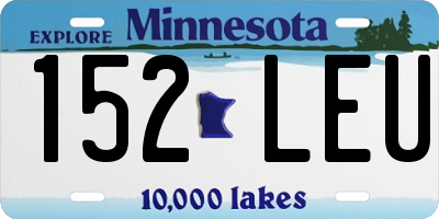 MN license plate 152LEU