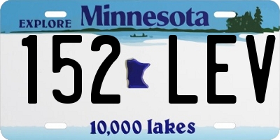 MN license plate 152LEV